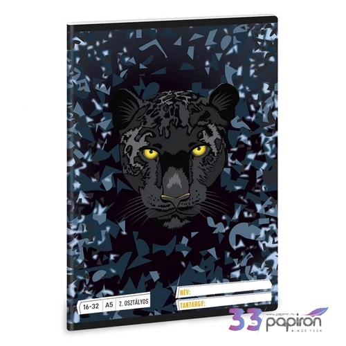 Ars Una Füzet 12-32 Vonalas 26 A/5 Black Panther 26' 53595294 prémium minőség