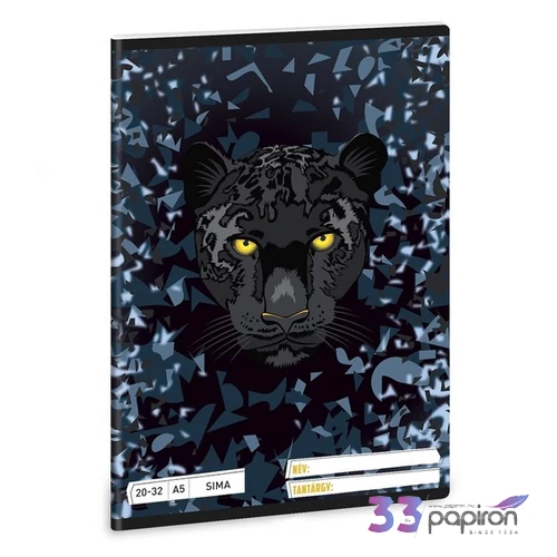 Ars Una Füzet 20-32 Sima 26 A/5 Black Panther 26' 53615299 prémium minőség