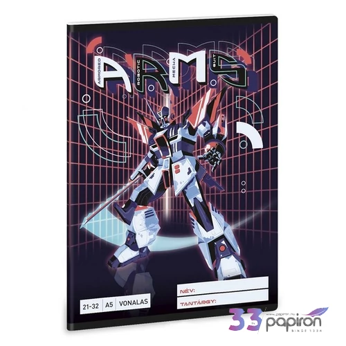 Ars Una Füzet 21-32 Vonalas 26 A/5 A.R.M.S. (robot) 26' 53625366 prémium minőség
