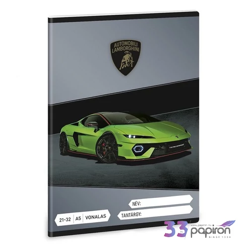 Ars Una Füzet 21-32 Vonalas 26 A/5 Lamborghini (5522) 26 26' 53625229 prémium minőség