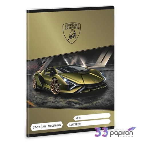 Ars Una Füzet 27-32 Kockás 26 A/5 Lamborghini 26' 53635235 prémium minőség