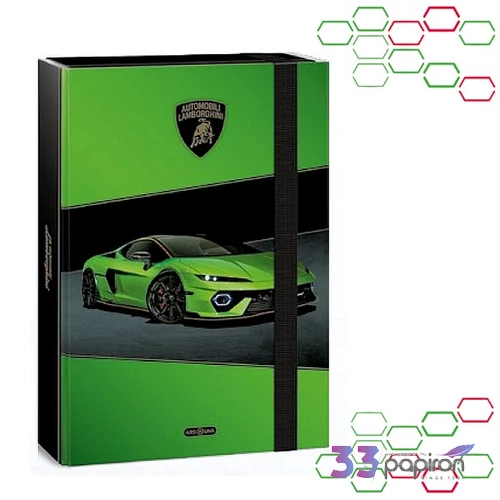 Ars Una Füzetbox A4 26 Lamborghini  26' zöld 50855223  350gr vastag kartonból