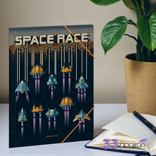 Ars Una Gumis mappa A4 22 Space Race 50211432 350gr vastag kartonból