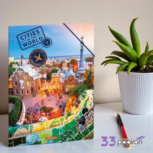 Ars Una Gumis mappa A4 23' Cities-Barcelona 50212385 350gr vastag kartonból