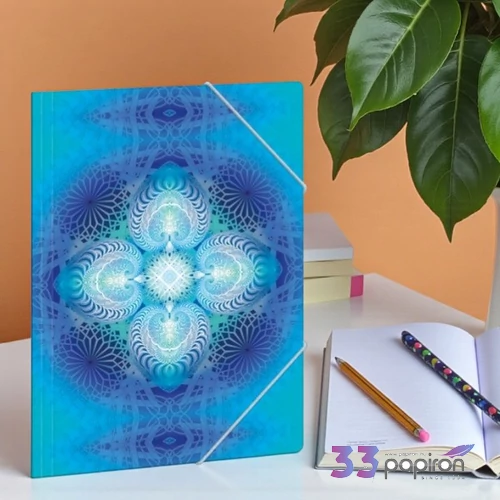 Ars Una Gumis mappa A4 24' Mandala Blue Hope 50212217 350gr vastag kartonból