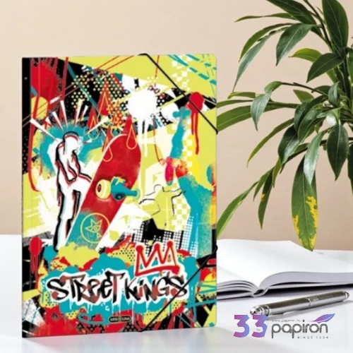 Ars Una Gumis mappa A4 24' Street Kings   gördeszka 50213573 350gr vastag kartonból