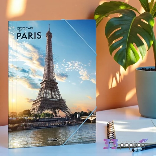 Ars Una Gumis mappa A4 25 Cityscape-Paris 50215089 350gr vastag kartonból