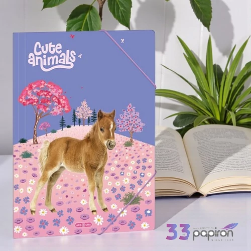 Ars Una Gumis mappa A4 26' Cute Animals Horse 50215263 50215263 350 g vastag kartonból