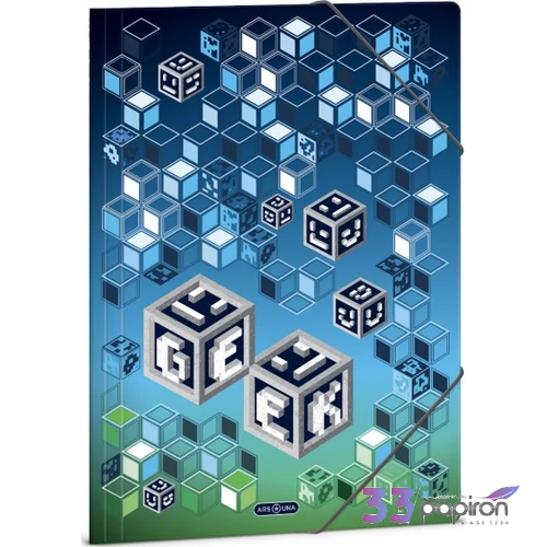 Ars Una Gumis mappa A4 26' Geek 50215393 350gr vastag kartonból