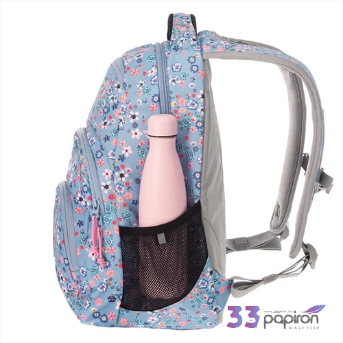 Ars Una 24 Pearl Blossom blue iskolatáska oldalzsebes