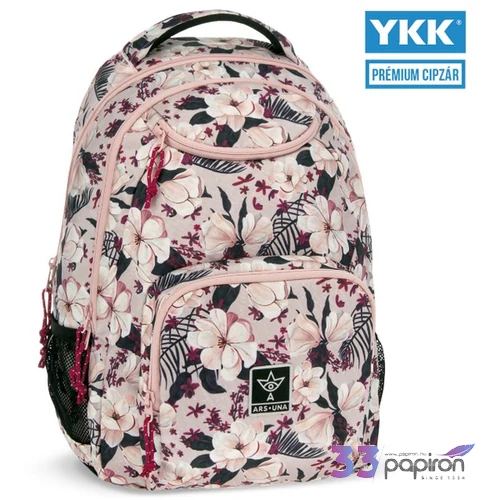 Ars Una 24 Flowery pink iskolatáska kényelmes
