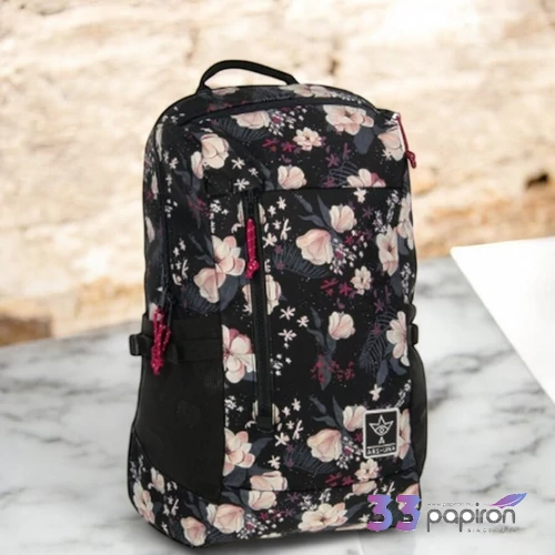 Ars Una Hátizsák 25 Flowery Black - Akciós áron!