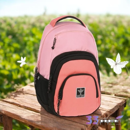 Ars Una 25 Rose-Black iskolatáska prémium