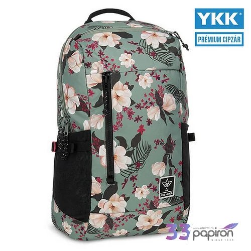 Ars Una 26 Flowery Green hátizsák praktikus