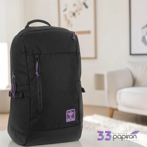 Ars Una Hátizsák Au 17 Girl's Black-Violet Cordura  26' 56585445  3év garancia