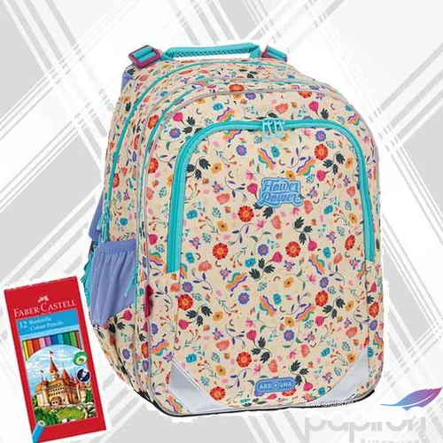 Ars una iskolatáska ErgoFit 23 24L ergo-fit Flower Power (5260) 56172607 prémium 3év garancia