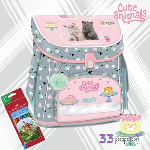 Ars Una Kompakt Iskolatáska 26 Cute Animals Tea Party 54495326 Beérkezés:2026 április közepe