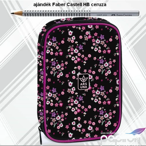 Tolltartó többszintes Ars Una Pearl Blossom black (5377) prémium 54950927 nagyméretű írószertartókkal plu