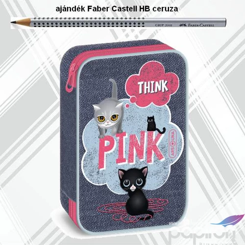 Tolltartó Ars Una többszintes Think Pink - cicás (5285) 23 54950942 nagyméretű írószertartókkal plu