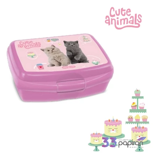 Ars Una Uzsonnásdoboz 26' Cute Animals Tea Party Beérkezés:05.20 52545320 minőségi műanyagból készült
