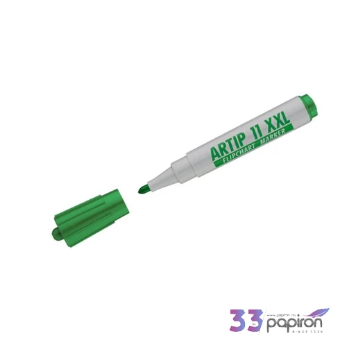 Artip 11 XXL marker zöld 3mm kerek hegyű flipchart marker ICO táblamarker