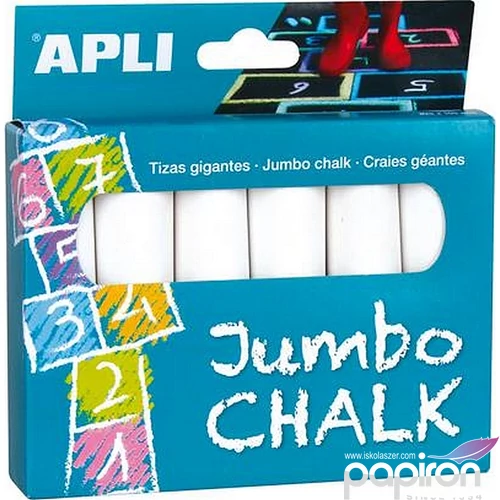 Aszfaltkréta fehér Apli Jumbo 6db-os Írószerek Apli 14370