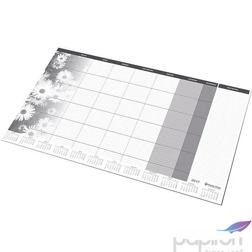 Asztali könyöklő Panta Plast 470x330mm, havi tervezővel virágos Iroda kiegészítő PANTA PLAST0318-0007-99