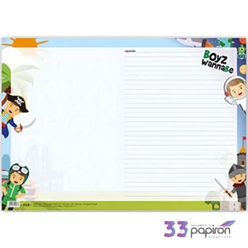 Asztali könyöklő PD 420x297mm Boyz Wannabe, 25lapos, 42x29, 7cm-es iskolaszezonos termék
