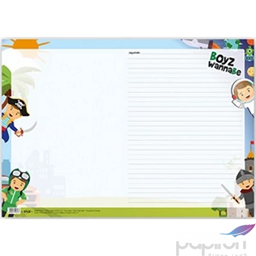 Asztali könyöklő PD 420x297mm Boyz Wannabe, 25lapos, 42x29, 7cm-es iskolaszezonos termék