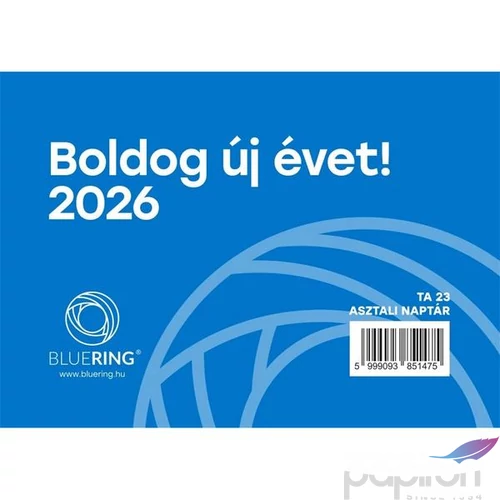 Asztali naptár TA23 2026 asztalinaptár TA23 naptárhát nélküli
