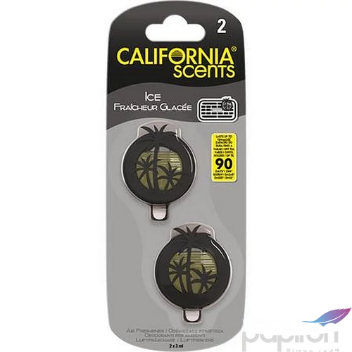 Autóillatosító mini diffúzer 2x3ml CALIFORNIA SCENTS ICE