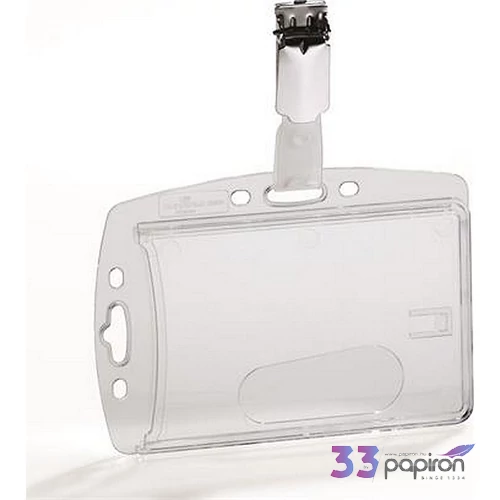 Azonosítókártya-tartó akril, zárt, csíptetővel DURABLE DB800518