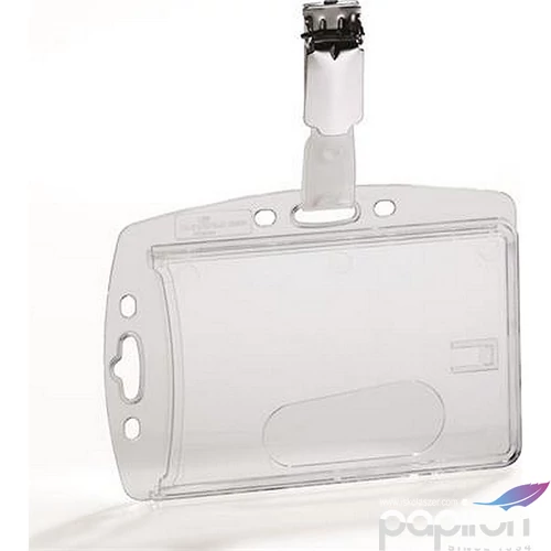 Azonosítókártya-tartó akril, zárt, csíptetővel DURABLE DB800518