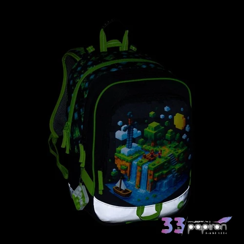 Bagmaster iskolatáska 26 Alfa 26 B lego - zöld 40x31x20cm