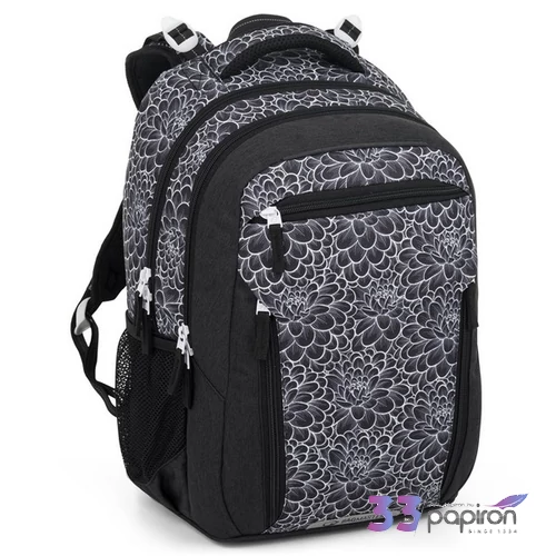 Bagmaster iskolatáska 26 Porto 25 A fekete fehér 44,5x30x22cm