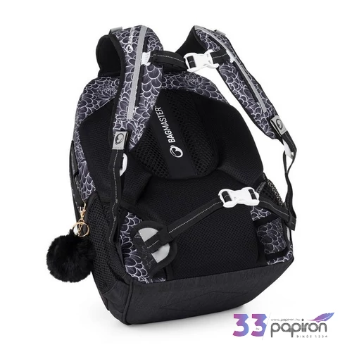 Bagmaster iskolatáska 26 Porto 25 A fekete fehér 44,5x30x22cm