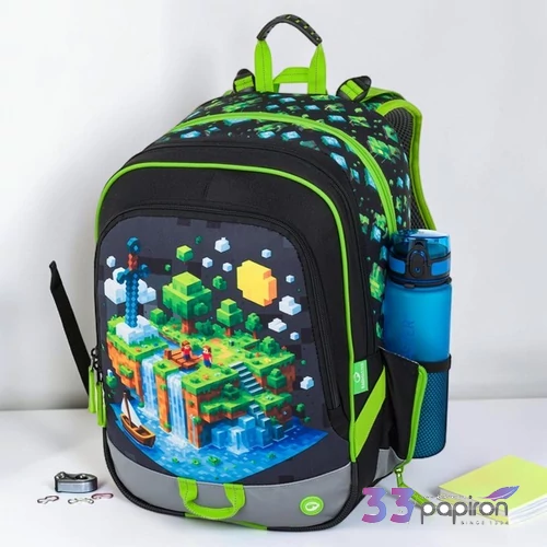 Bagmaster iskolatáska szett 26 Alfa 26 B lego-zöld táska,tolltartó,tornazsák