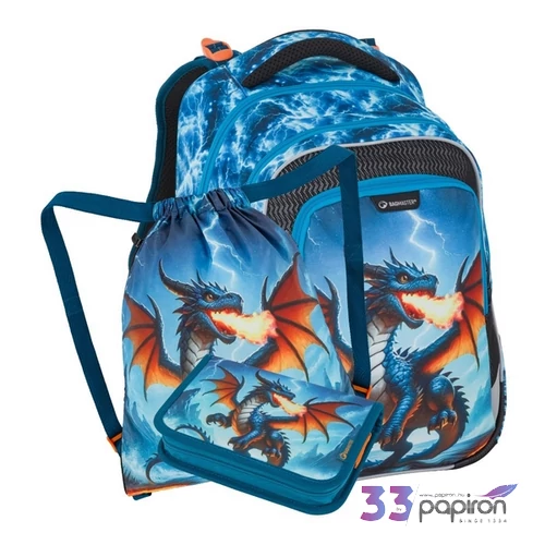 Bagmaster iskolatáska szett 26 Lumi 26 D sárkány táska,tolltartó,tornazsák