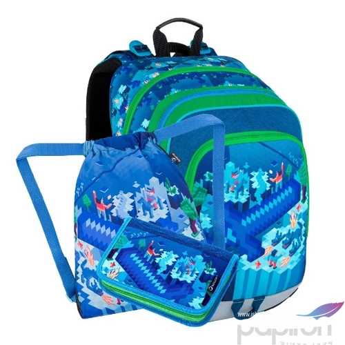 Bagmaster  Iskolatáska szett ALFA 21 B táska tolltartó tornazsák 25'