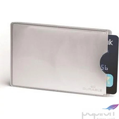 Bankkártyatartó 1 db-os RFID védelemmel, DURABLE, ezüst DB890023