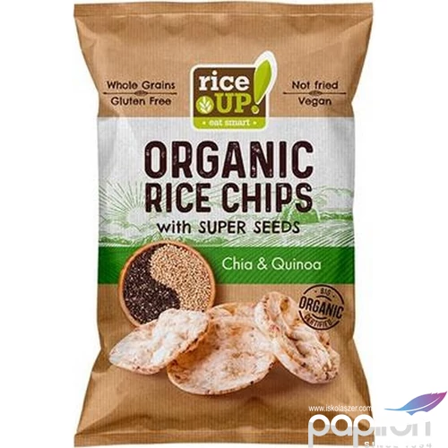 Barnarizs chips 25g RICE UP Bio chia maggal és quinoával KHK608