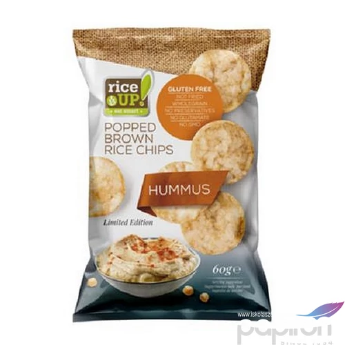 Barnarizs chips 60g RICE UP humusz