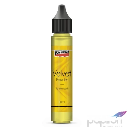 Bársonypor Pentart 30ml citromsárga