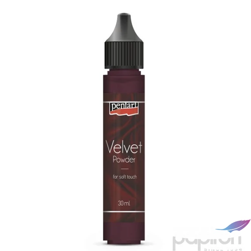 Bársonypor Pentart 30ml gránátvörös