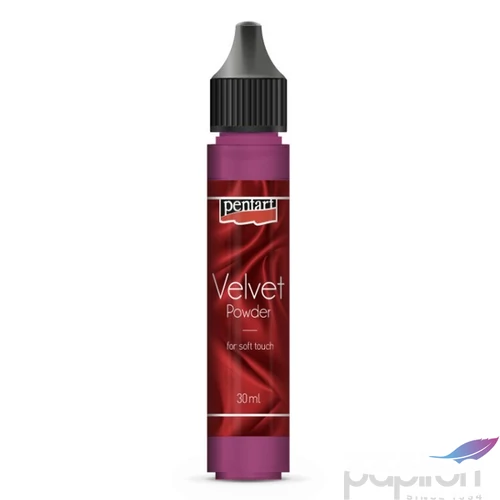 Bársonypor Pentart 30ml piros