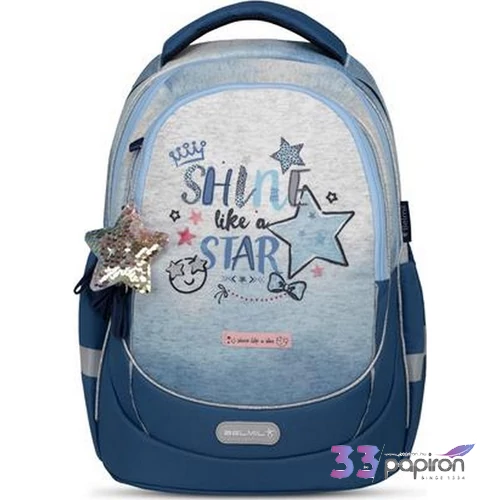 Belmil iskolatáska '25 Leisure Plus Shine like a Star Jeans csillagos