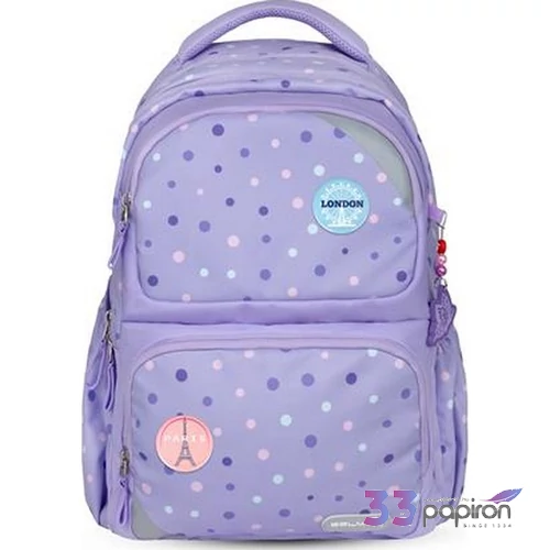 Belmil iskolatáska '25 Maxi Pack Purple Dots pöttyös 