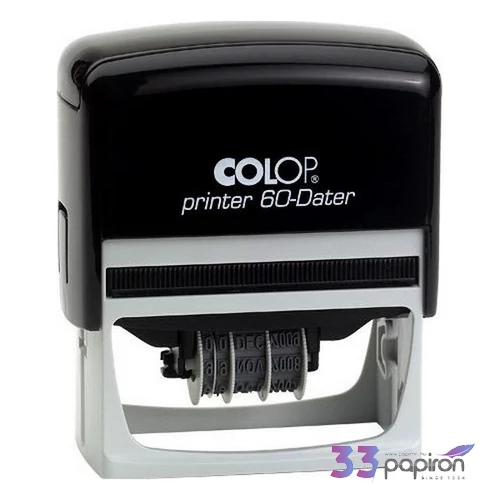 Bélyegző Colop Printer 60-Date Dátum+szöveg bélyegző K fekete 01026100 m: 37x76mm