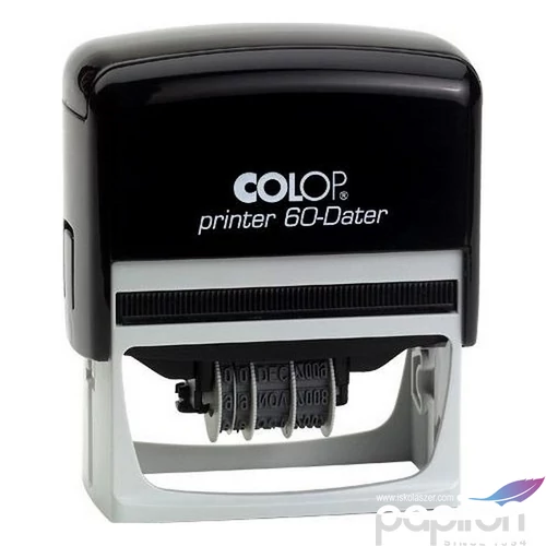 Bélyegző Colop Printer 60-Date Dátum+szöveg bélyegző K fekete 01026100 m: 37x76mm