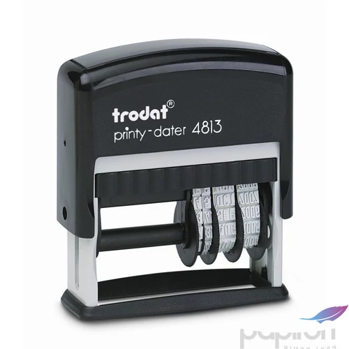 Bélyegző Trodat 4813 +6/4813 párna dátumbélyegző 26 x 9 mm, dát.: 3,8 mm